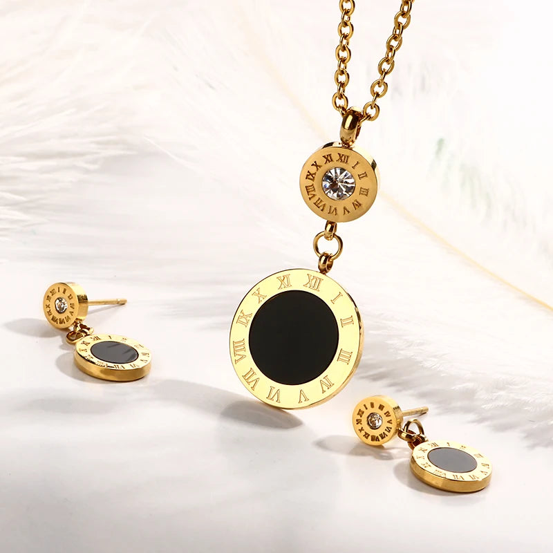 Roman Numeral Jewelry Set