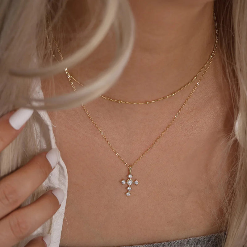 Celeste Cross Necklace
